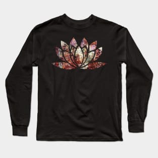 Lotus Pattern Long Sleeve T-Shirt